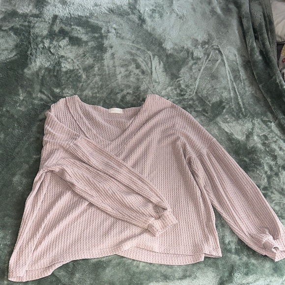 Soft Waffle Knit V-Neck Sweater - Altar’d State - Picture 3 of 9